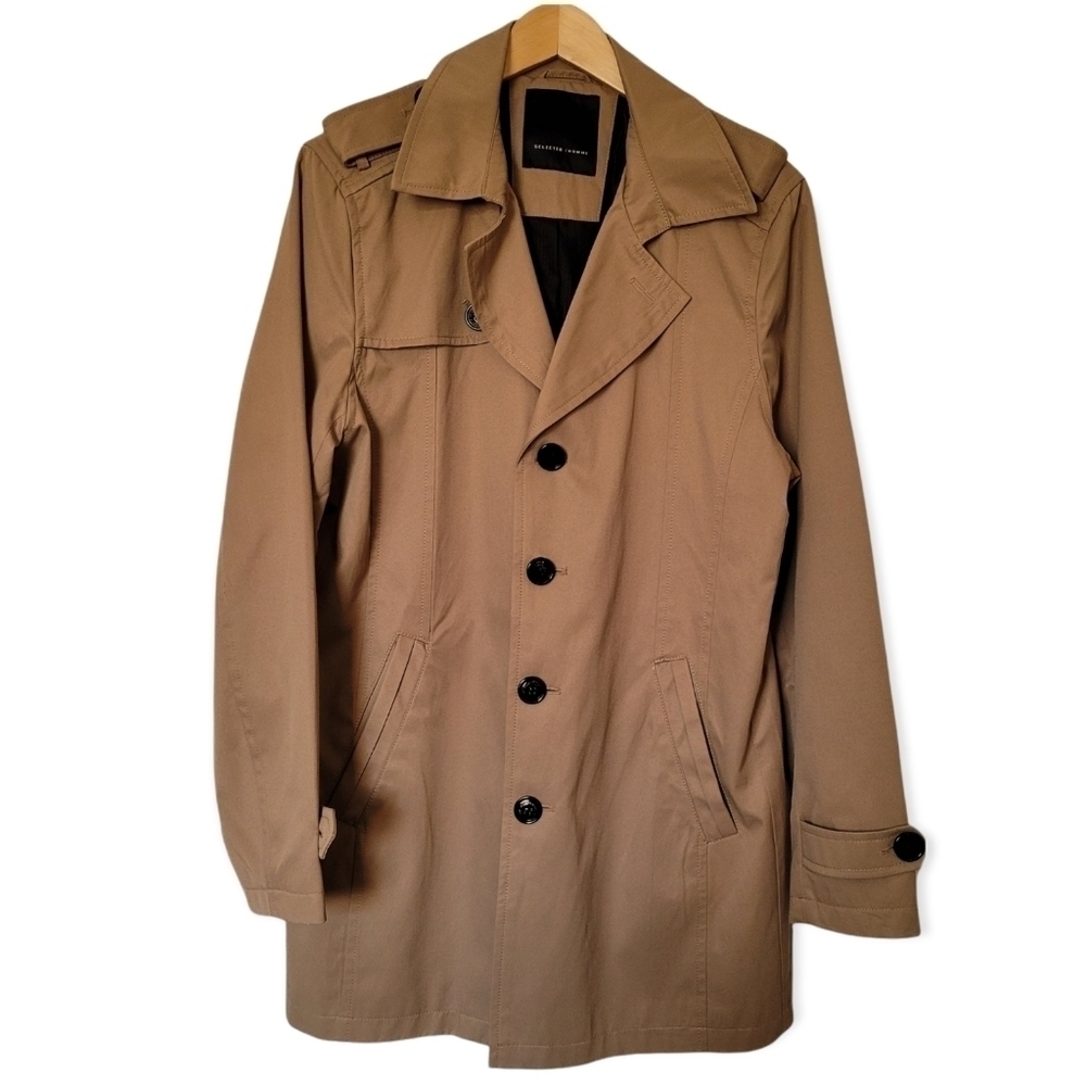 SELECTED Homme Trench Coat | size LARGE